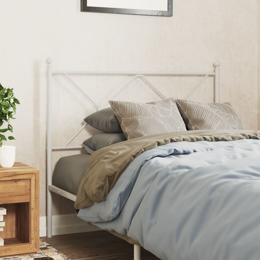 Metal Headboard White 107cm - Direct Imports