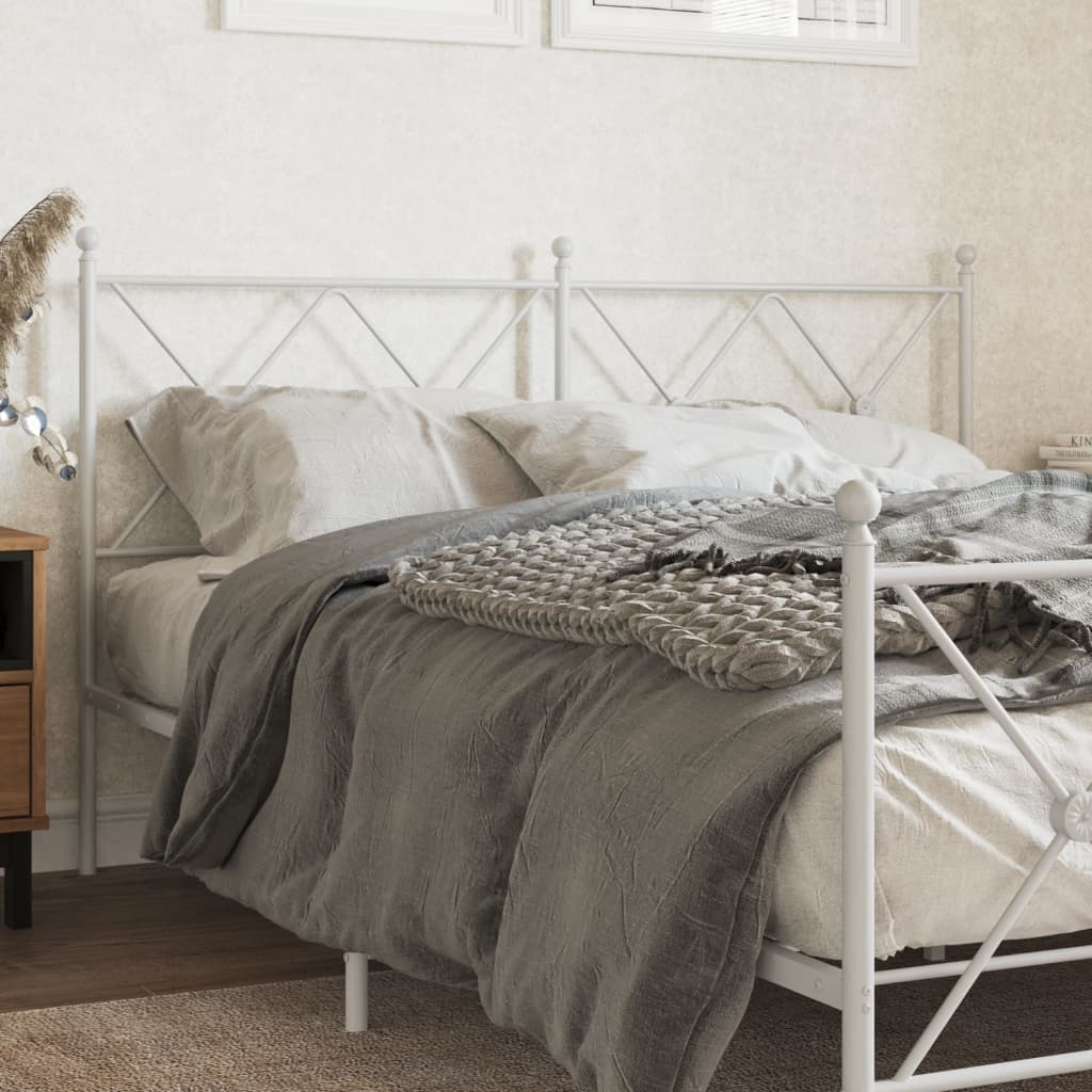 Metal Headboard White 160cm - Direct Imports