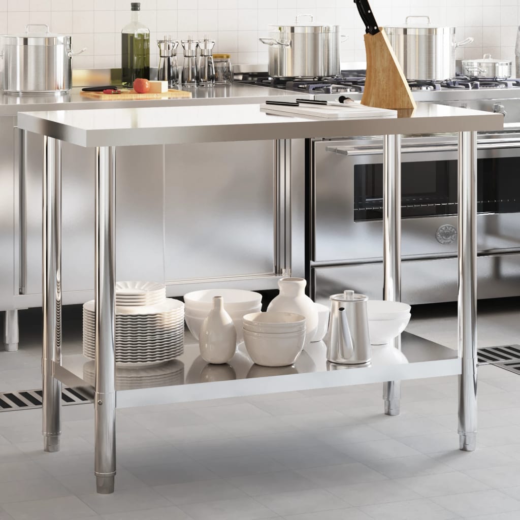 Kitchen Work Table 110x55x85 cm Stainless Steel - Merkel Designers