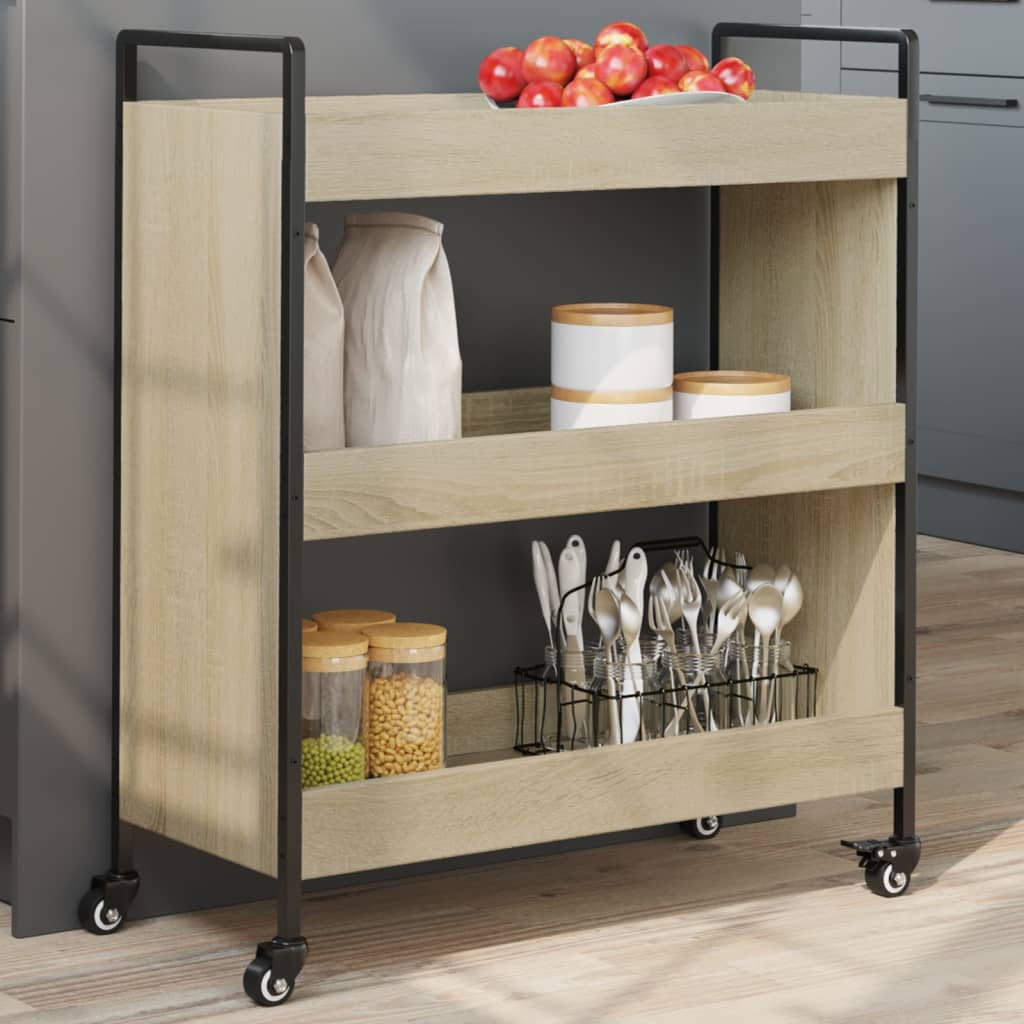 Kitchen Trolley Sonoma Oak 70x30x82 cm Engineered Wood - Style and Chic