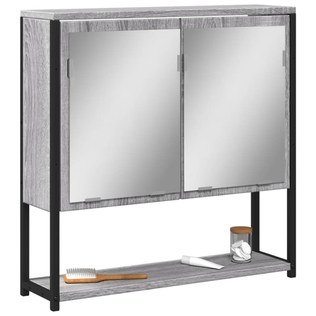 Bathroom Mirror Cabinet Grey Sonoma 60x16x60 cm Engineered Wood - Style and Chic
