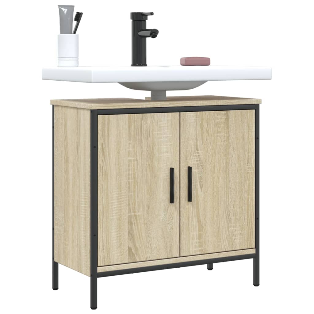 Bathroom Sink Cabinet Sonoma Oak 60x30x60 cm Engineered Wood - Style and Chic