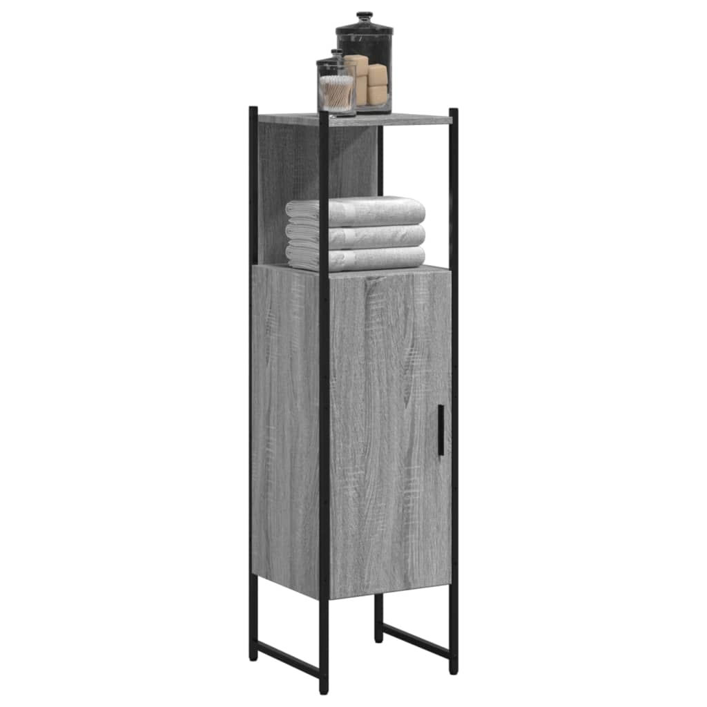 Bathroom Cabinet Grey Sonoma 33x33x120.5 cm Engineered Wood - Merkel Designers