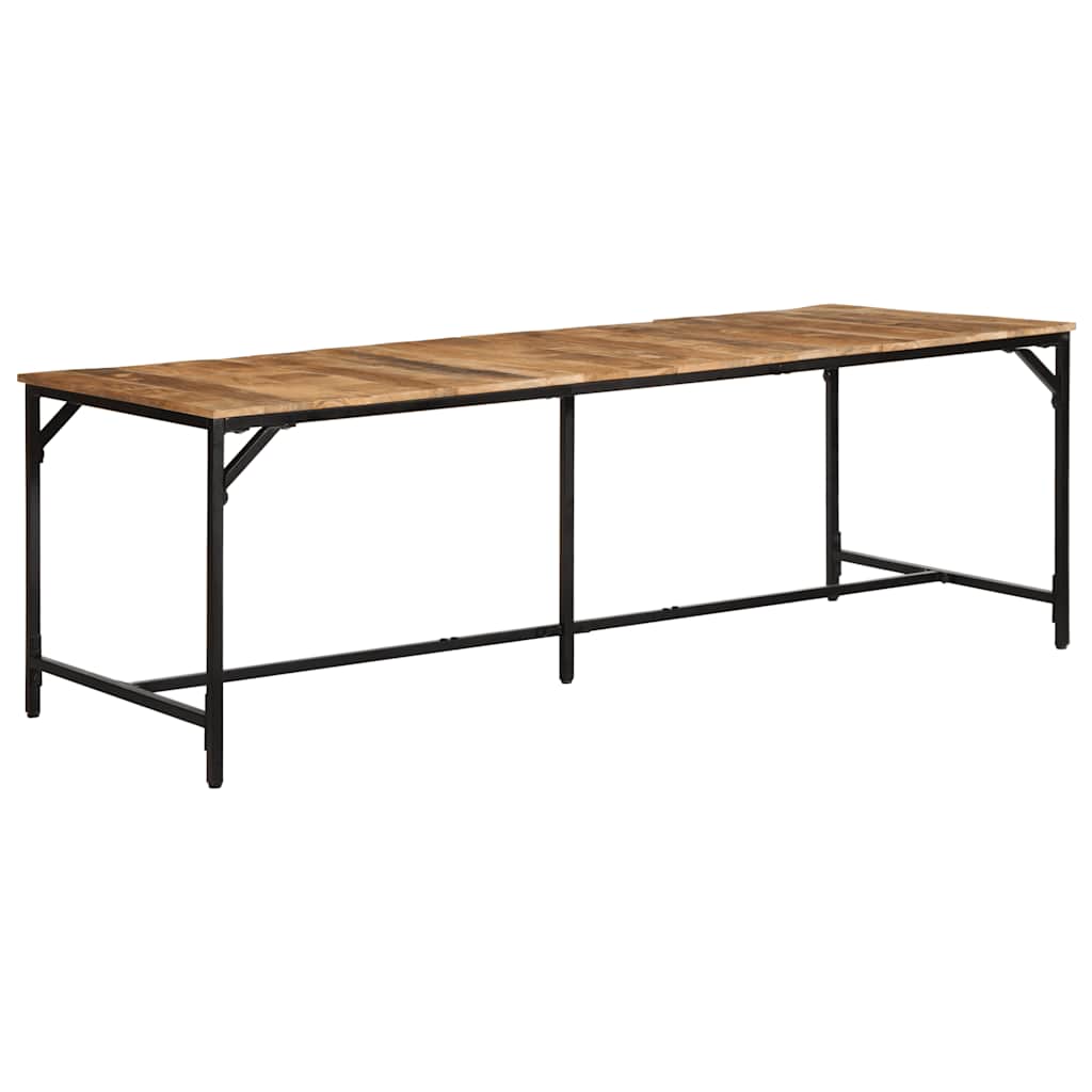 Dining Table 220x90x75 cm Solid Wood Rough Mango - Design Hut