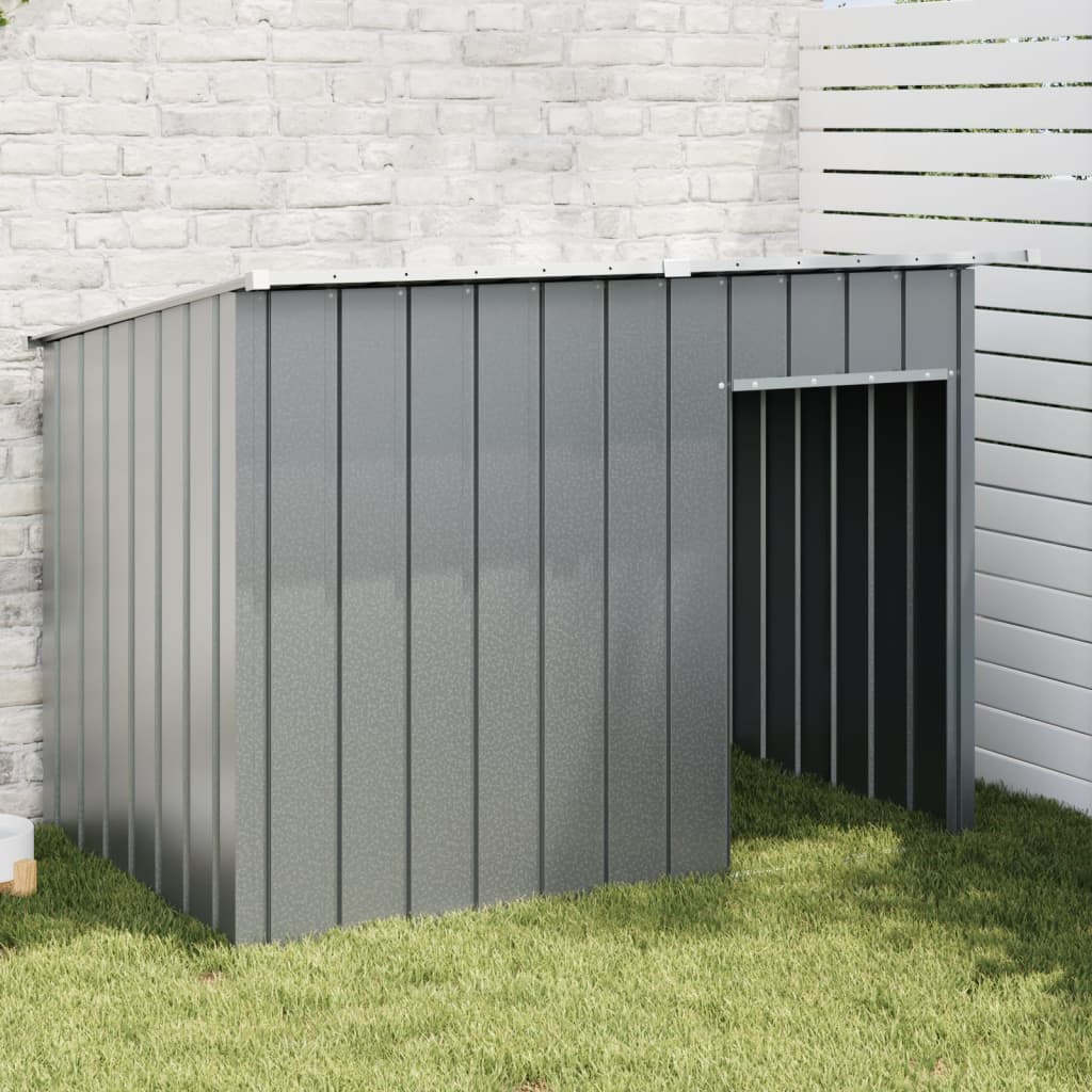Dog House with Roof Anthracite 153x91x110 cm Galvanised Steel - The Home Maker