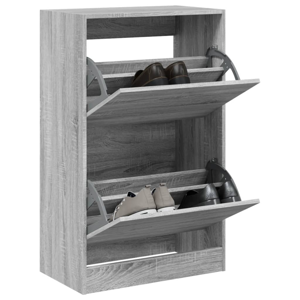 Shoe Cabinet Grey Sonoma 60x34x96.5 cm Engineered Wood - Casper Homes