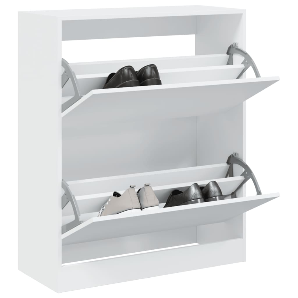 Shoe Cabinet White 80x34x96.5 cm Engineered Wood - All Things Good