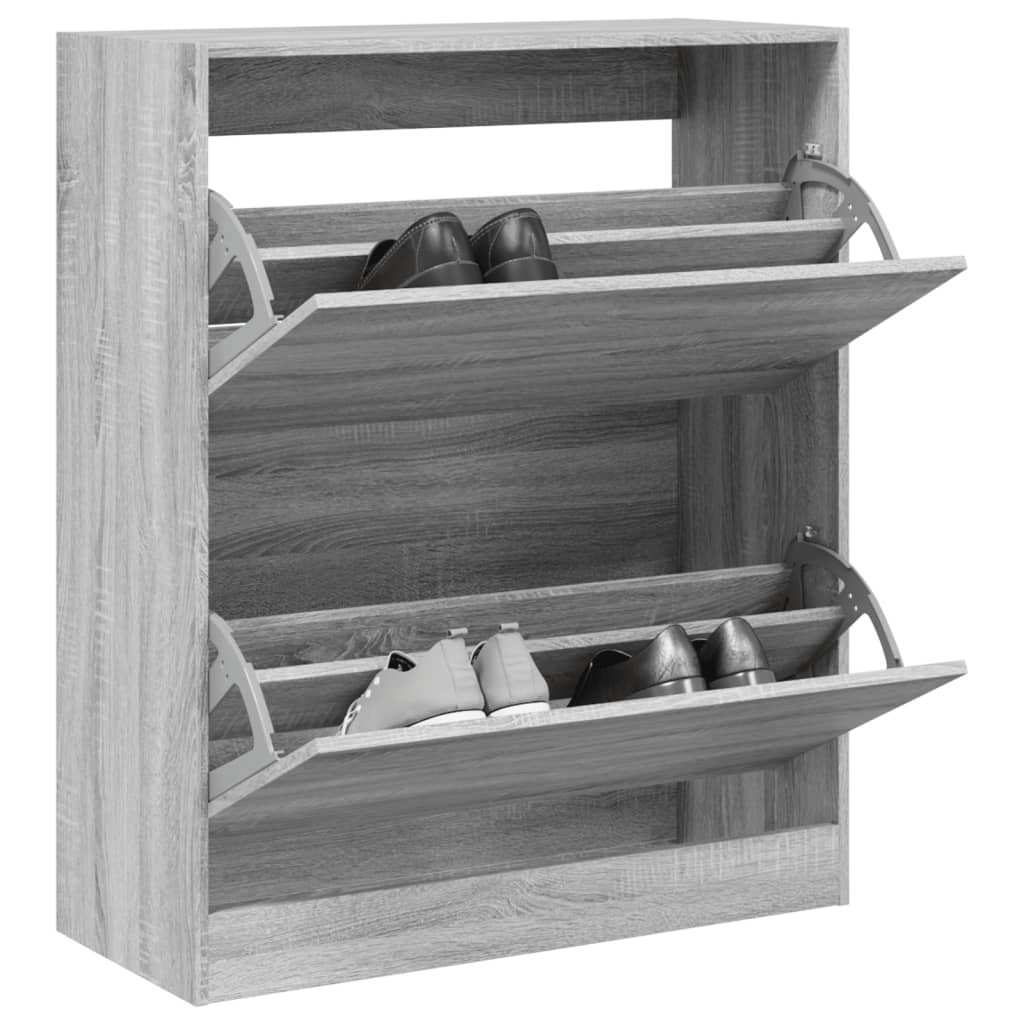 Shoe Cabinet Grey Sonoma 80x34x96.5 cm Engineered Wood - Casper Homes