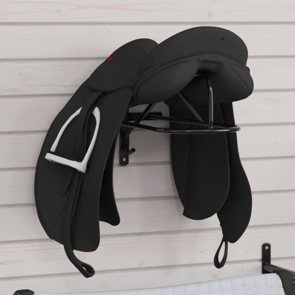 Saddle Rack Wall Mounted Black Iron - Charlotte Dunes