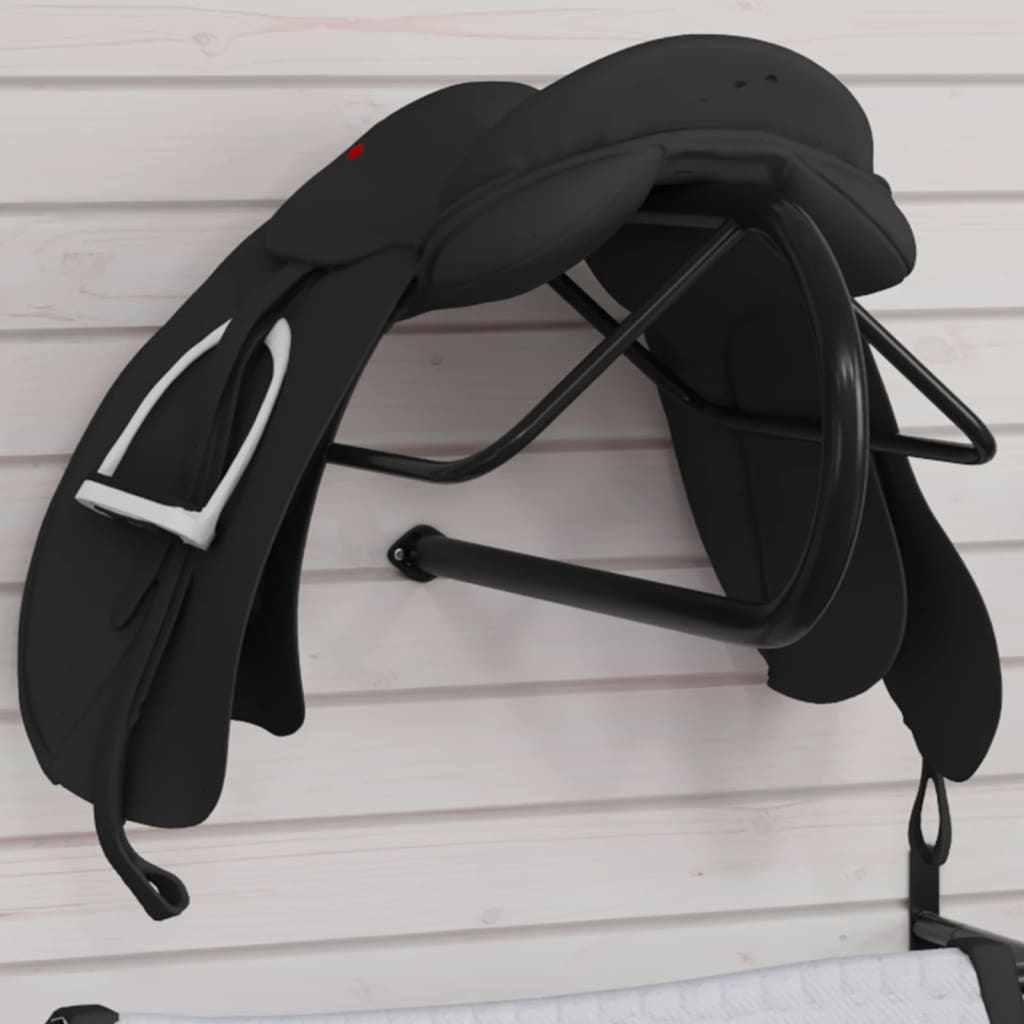 Saddle Rack Wall Mounted Black Iron - Direct Imports