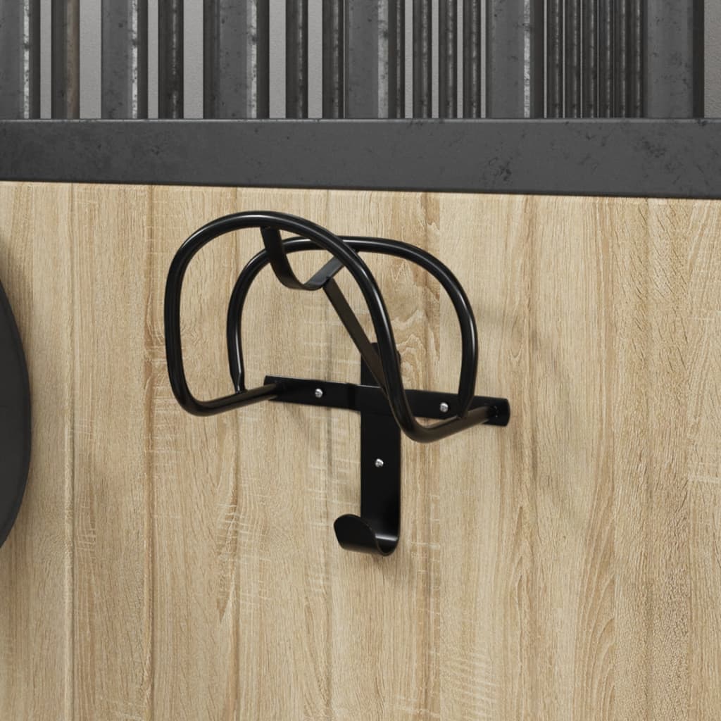 Bridle Rack Wall Mounted Black Iron - Direct Imports