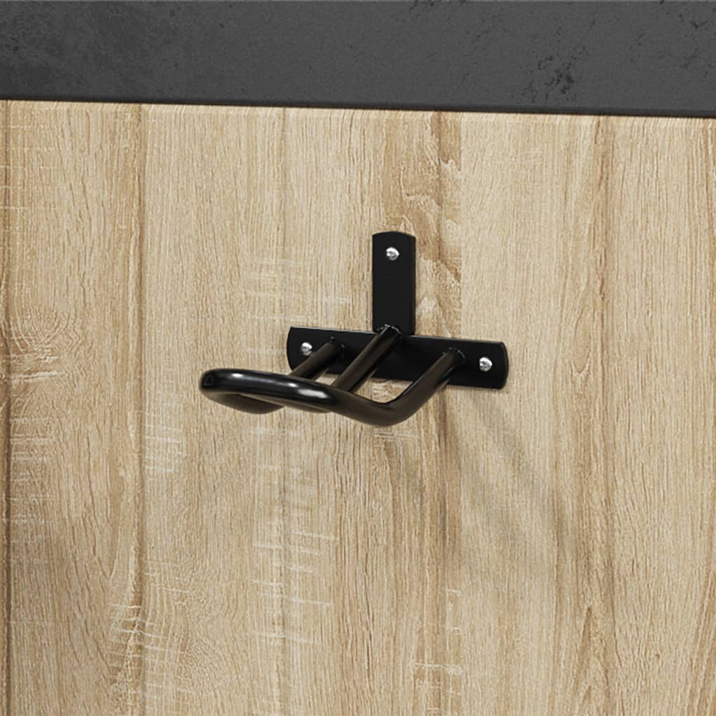 Bridle Rack Wall Mounted Black Iron - Merlin Deals