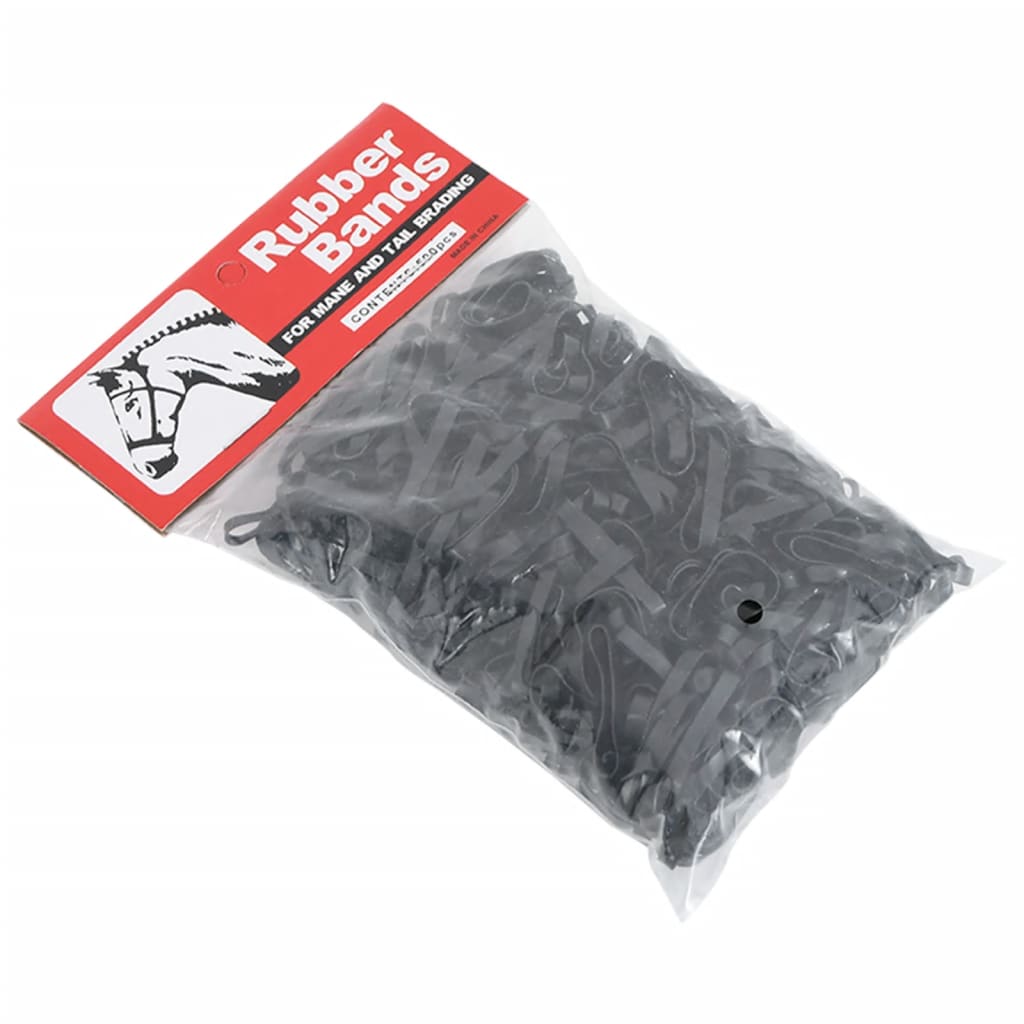 Braiding Bands for Horse 500 pcs Black Silicone - vid-172492 - Design Hut