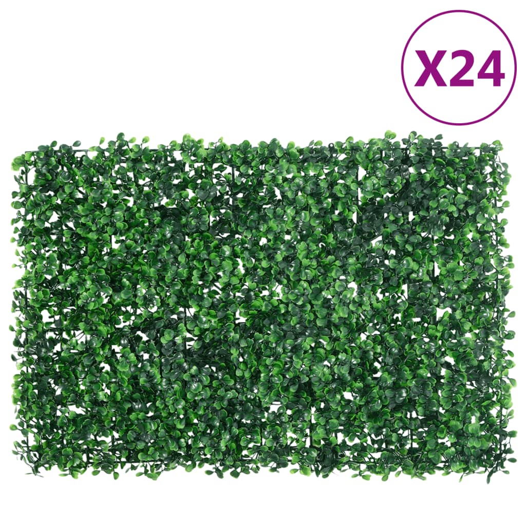 Â Artificial Shrub Leaf FenceÂ 24 pcs Green 40x60 cm - Merkel Designers