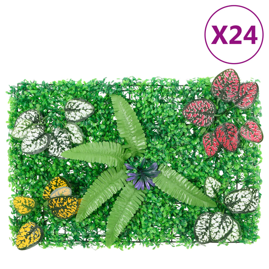Â Artificial Plant FenceÂ 24 pcs Green 40x60 cm - All Things Good