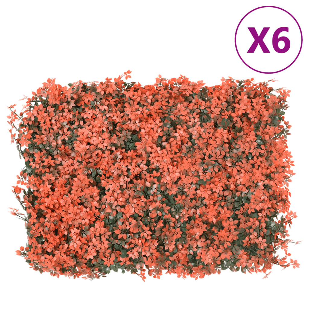 Â Artificial Maple Leaf FenceÂ 6 pcs Light Red 40x60 cm - Merkel Designers