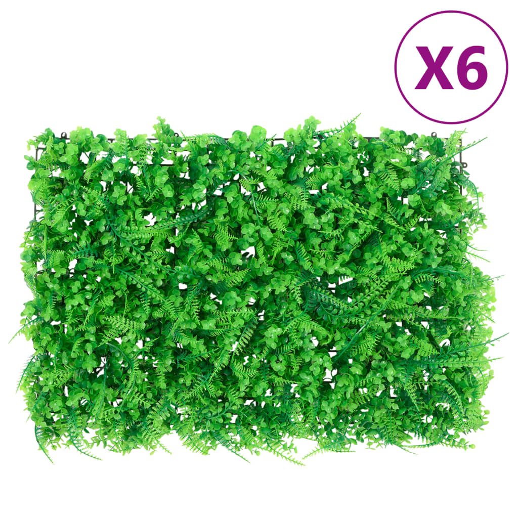 Â Artificial Fern Leaf FenceÂ 6 pcs Green 40x60 cm - Style and Chic