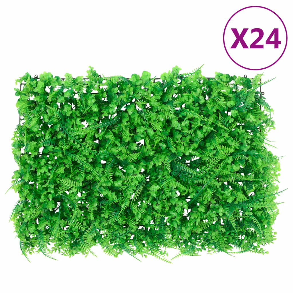 Â Artificial Fern Leaf FenceÂ 24 pcs Green 40x60 cm - All Things Good