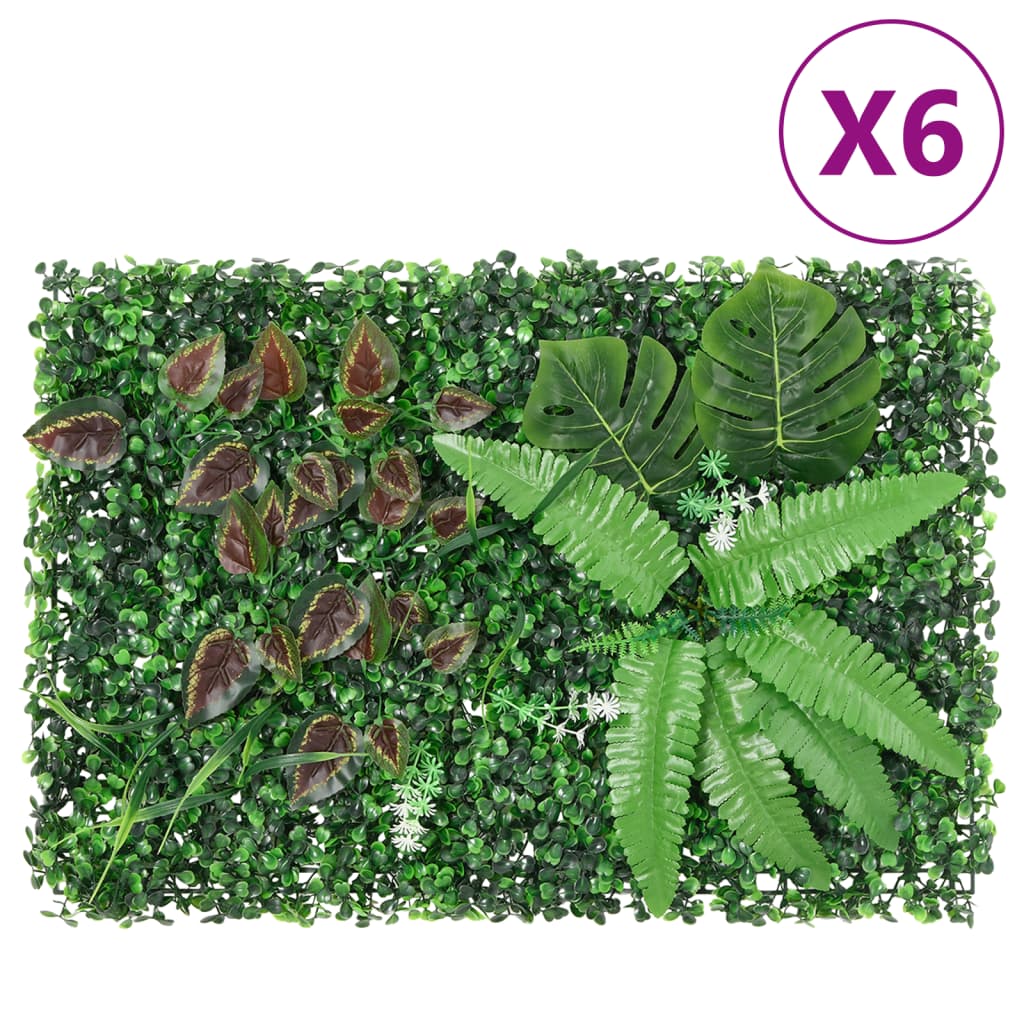 Â Artificial Plant FenceÂ 6 pcs Green 40x60 cm - The Home Maker