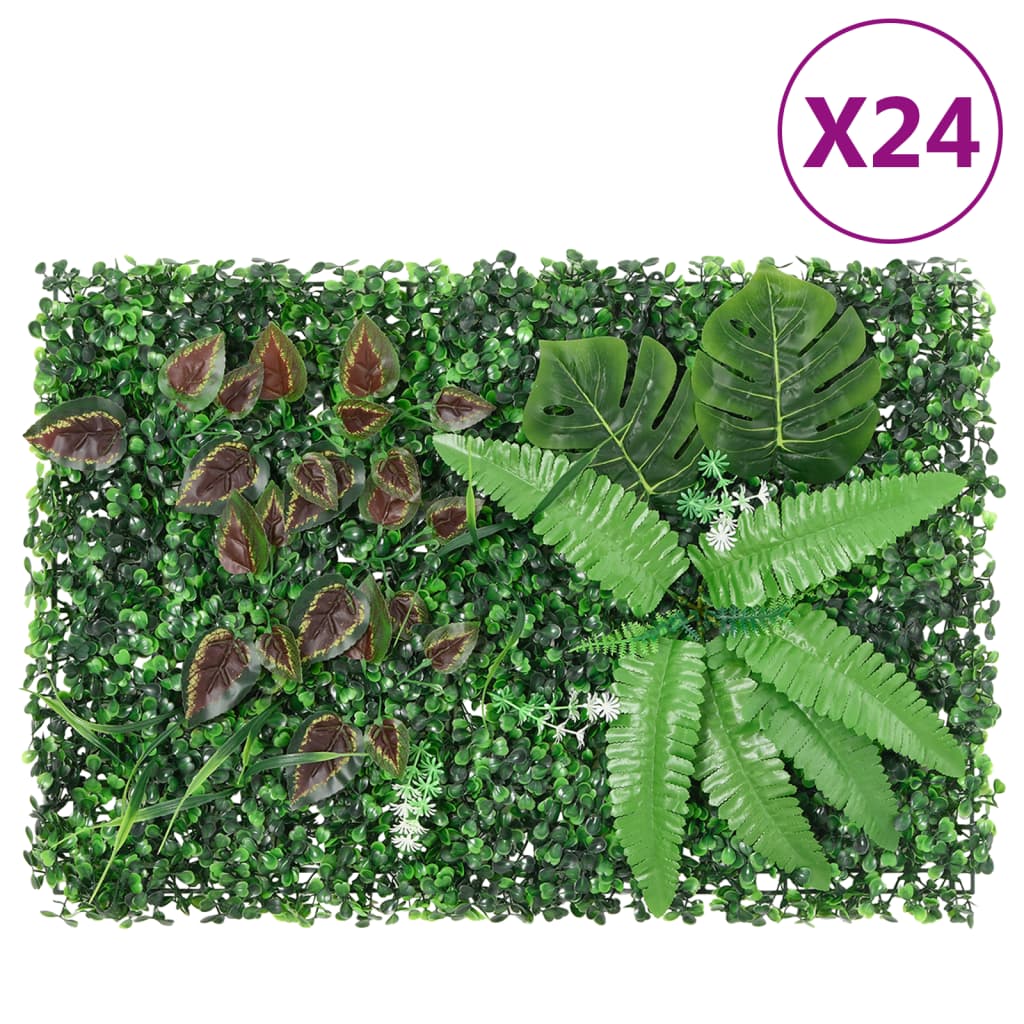 Â Artificial Plant FenceÂ 24 pcs Green 40x60 cm - Merkel Designers