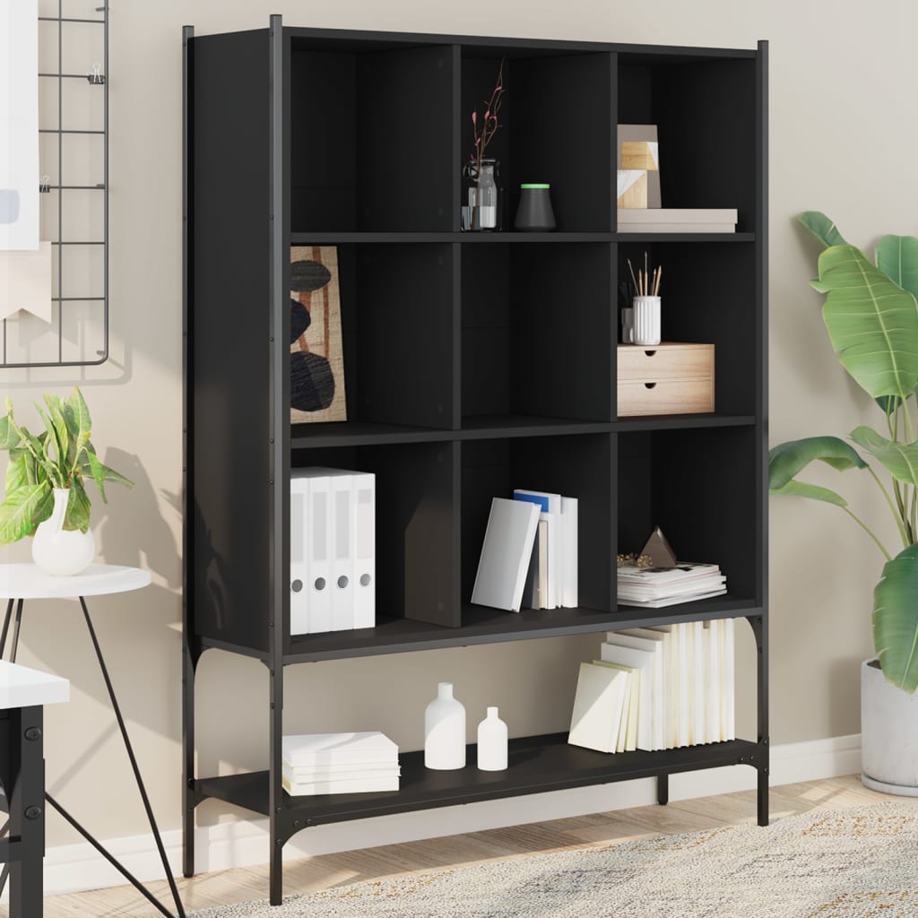 Bookcase Black 102x30x141.5 cm Engineered Wood - Casper Homes