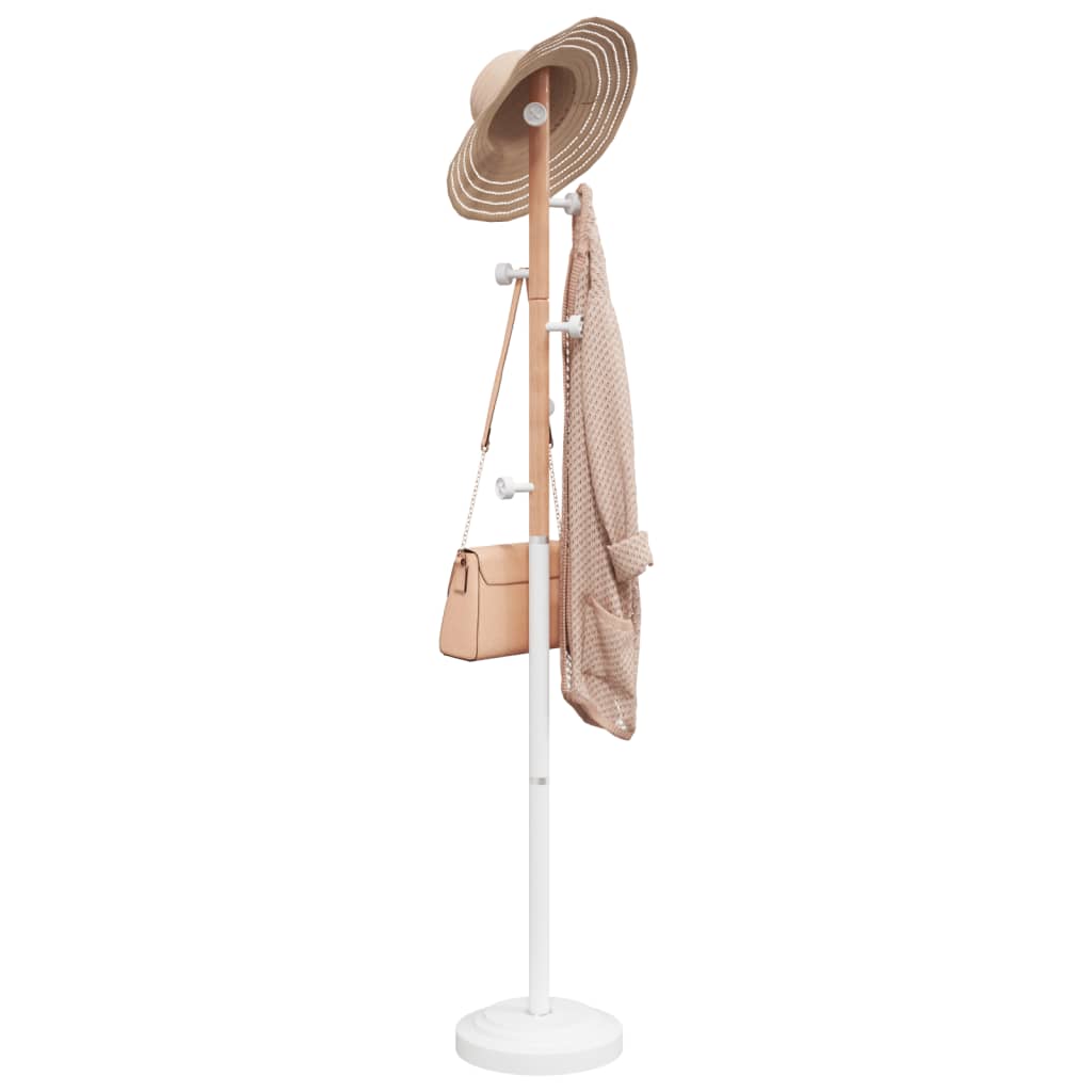Coat Stand White 177 cm Powder-coated Iron - The Home Maker
