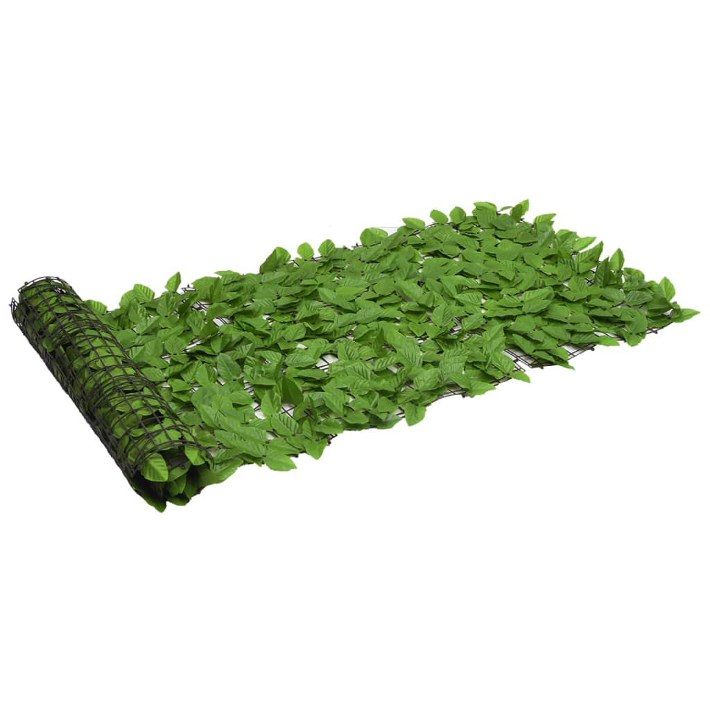 Balcony Screen with Green Leaves 200x75 cm - Style and Chic