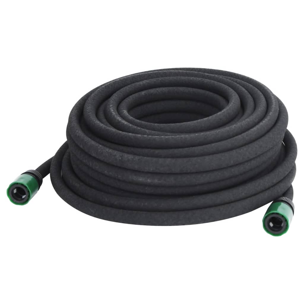 Garden Soaker Hose Black 0.6" 25 m Rubber - Merlin Deals