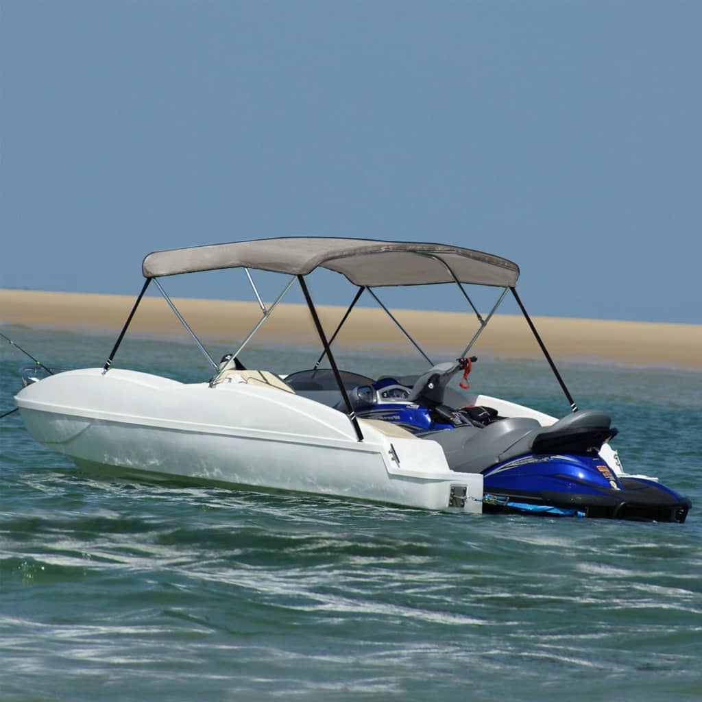 3-bow Bimini Top Grey 183x160x137 cm - Charlotte Dunes