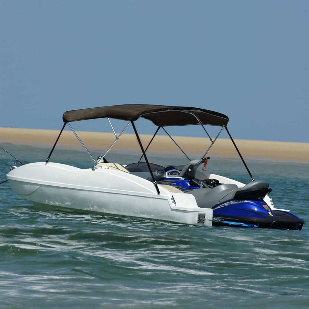 3-bow Bimini Top Black 183x160x137 cm - Charlotte Dunes