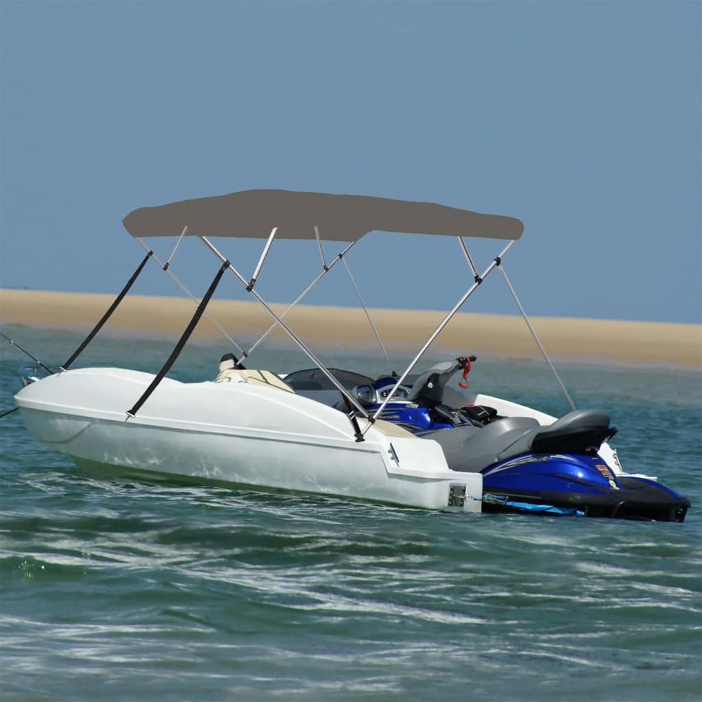 4-bow Bimini Top Grey 243x244x137 cm - Charlotte Dunes