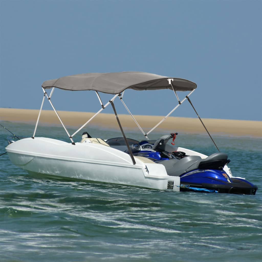 4-bow Bimini Top with Sidewalls 243x(185-198)x137 cm - Discount Dealers