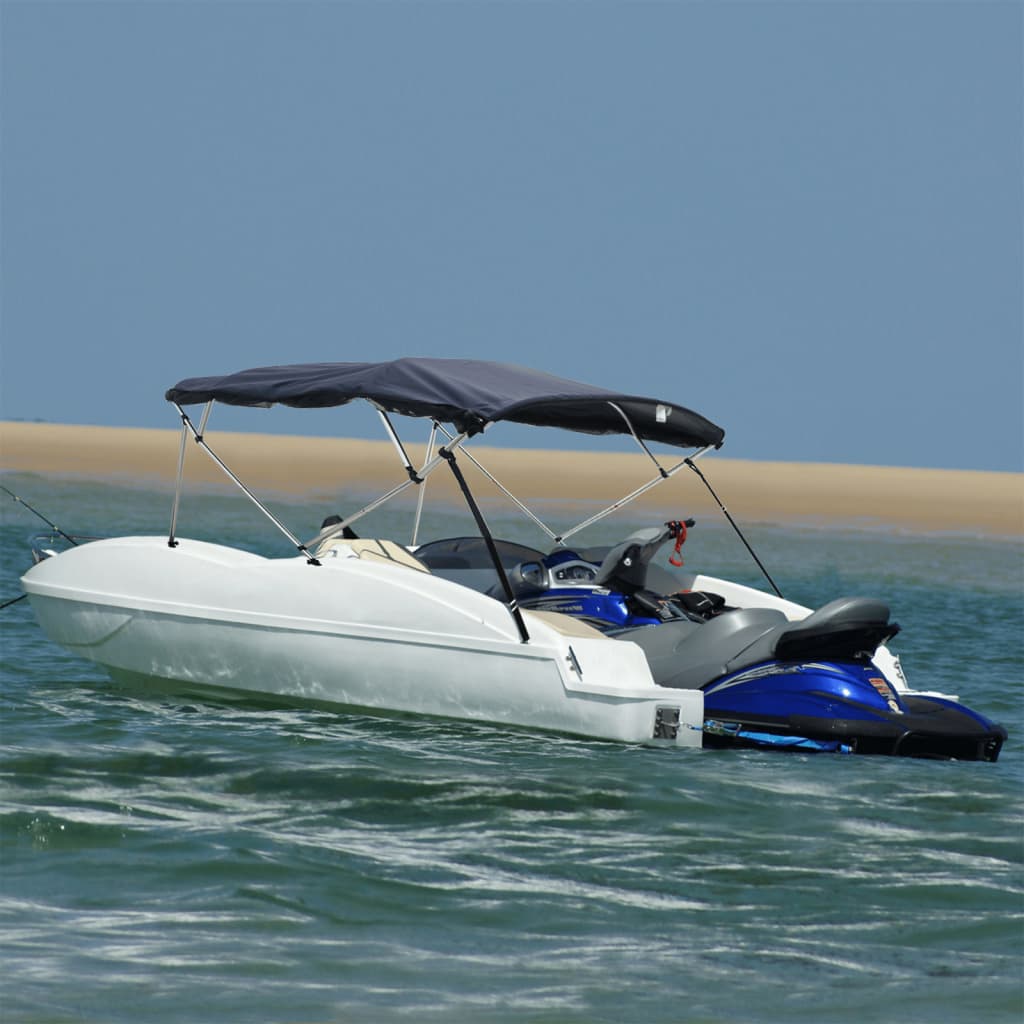 4-bow Bimini Top with Mesh Sidewalls 243x(170-182)x137 cm - vid-94854 - Charlotte Dunes
