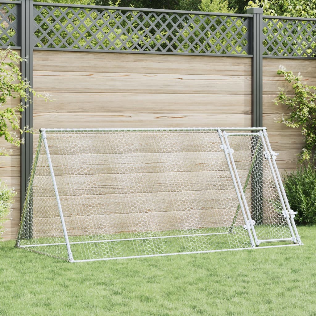Chicken Cage Silver 200x105x91 cm Galvanised Steel - Direct Imports