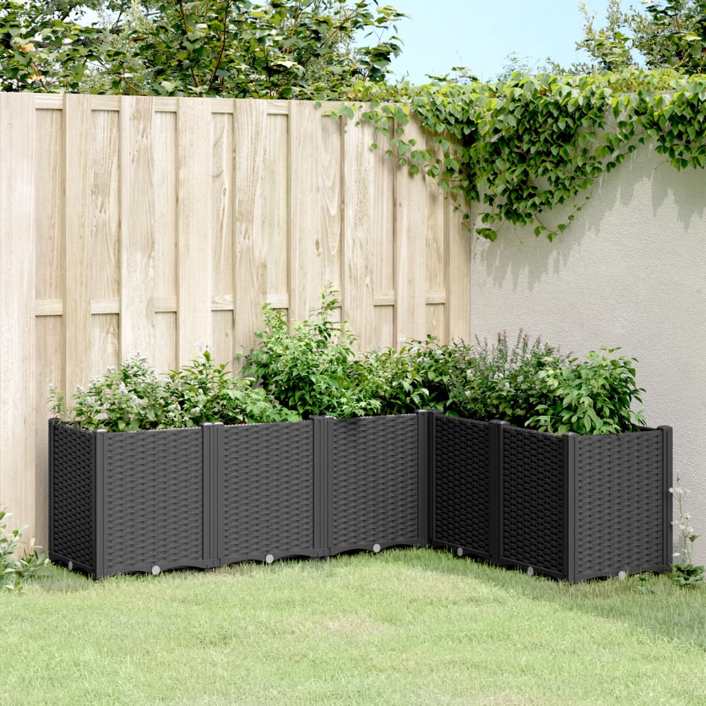 Garden Planter Black 160x120x53 cm PP - All Things Good