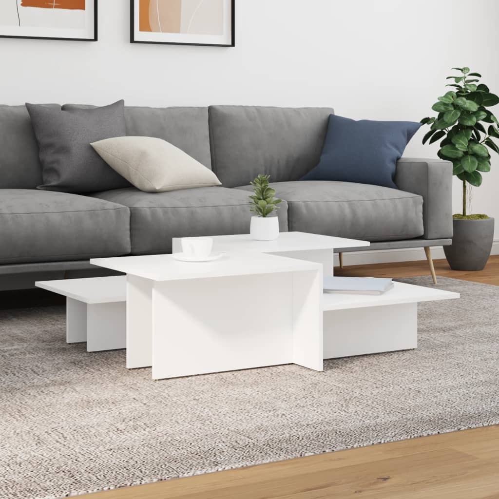 Coffee Tables 2 pcs White Engineered Wood - Brittle & Co