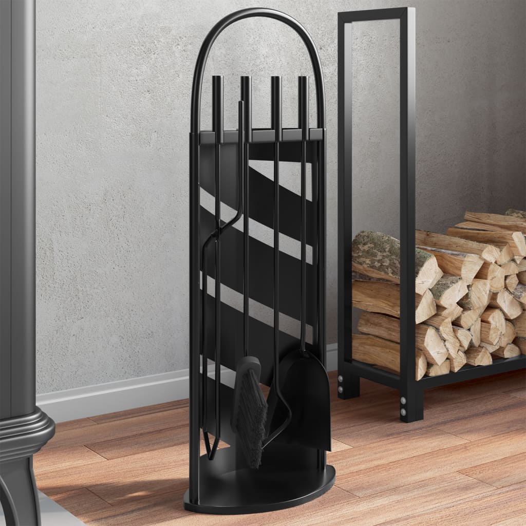 5 Piece Fireplace Tool Set 23x15x66 cm Steel - Style and Chic