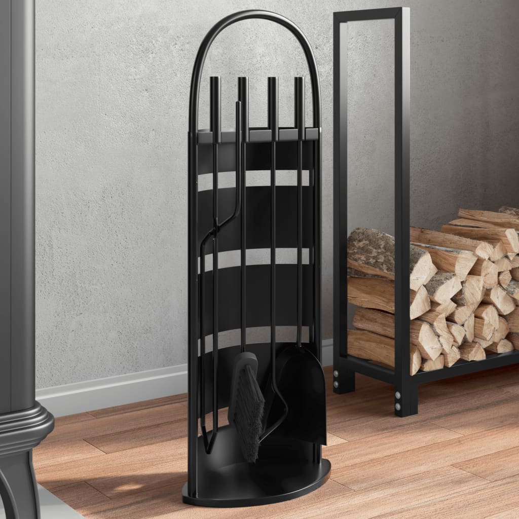 5 Piece Fireplace Tool Set 23x15x66 cm Steel - The Home Maker