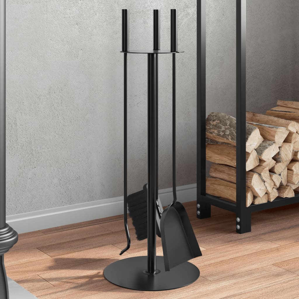 4 Piece Fireplace Tool Set 22x59 cm Steel - Merkel Designers