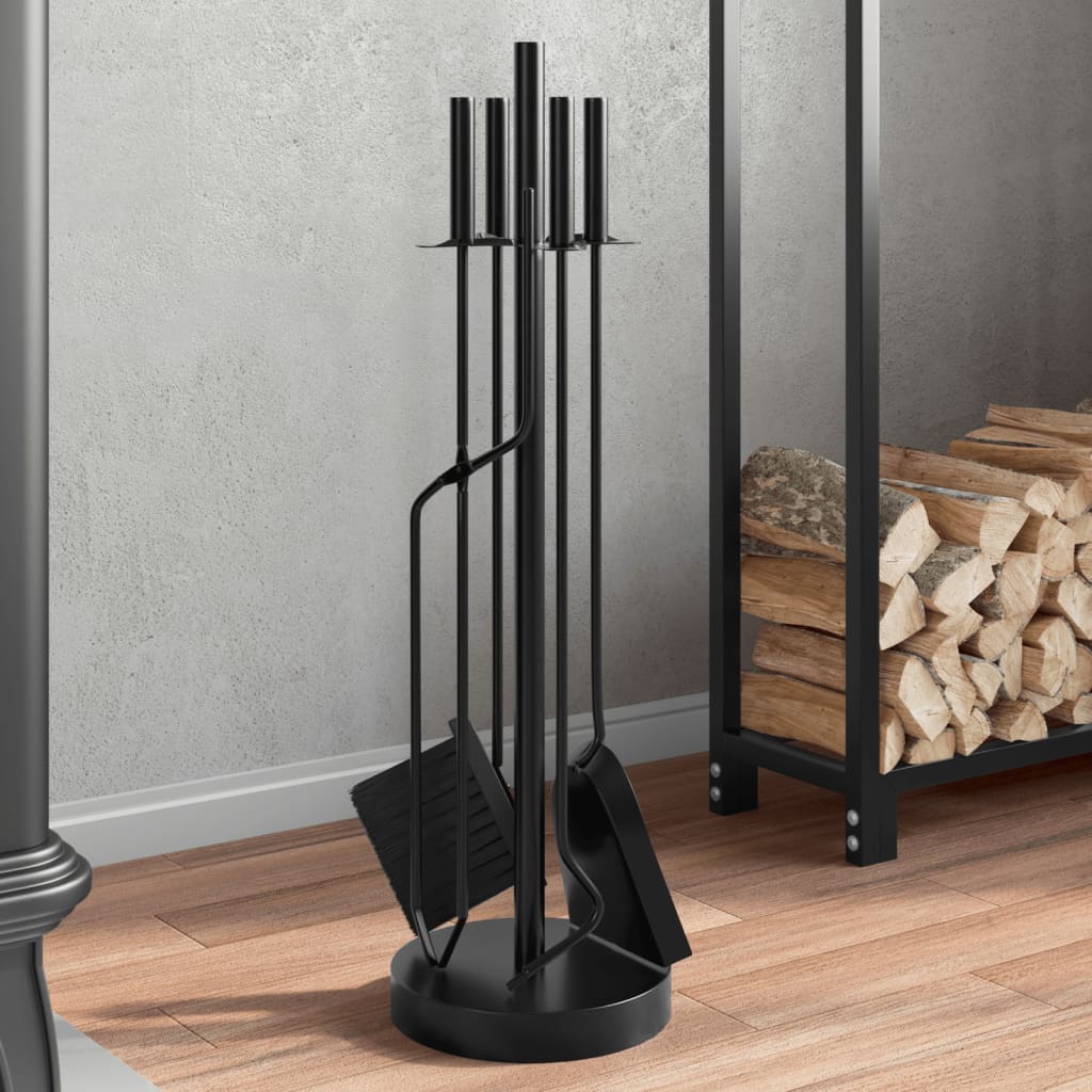 5 Piece Fireplace Tool Set 18x66 cm Steel - The Home Maker