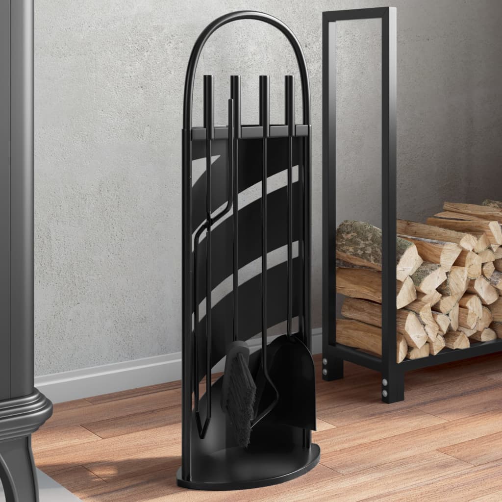 5 Piece Fireplace Tool Set 23x15x66 cm Steel - Style and Chic