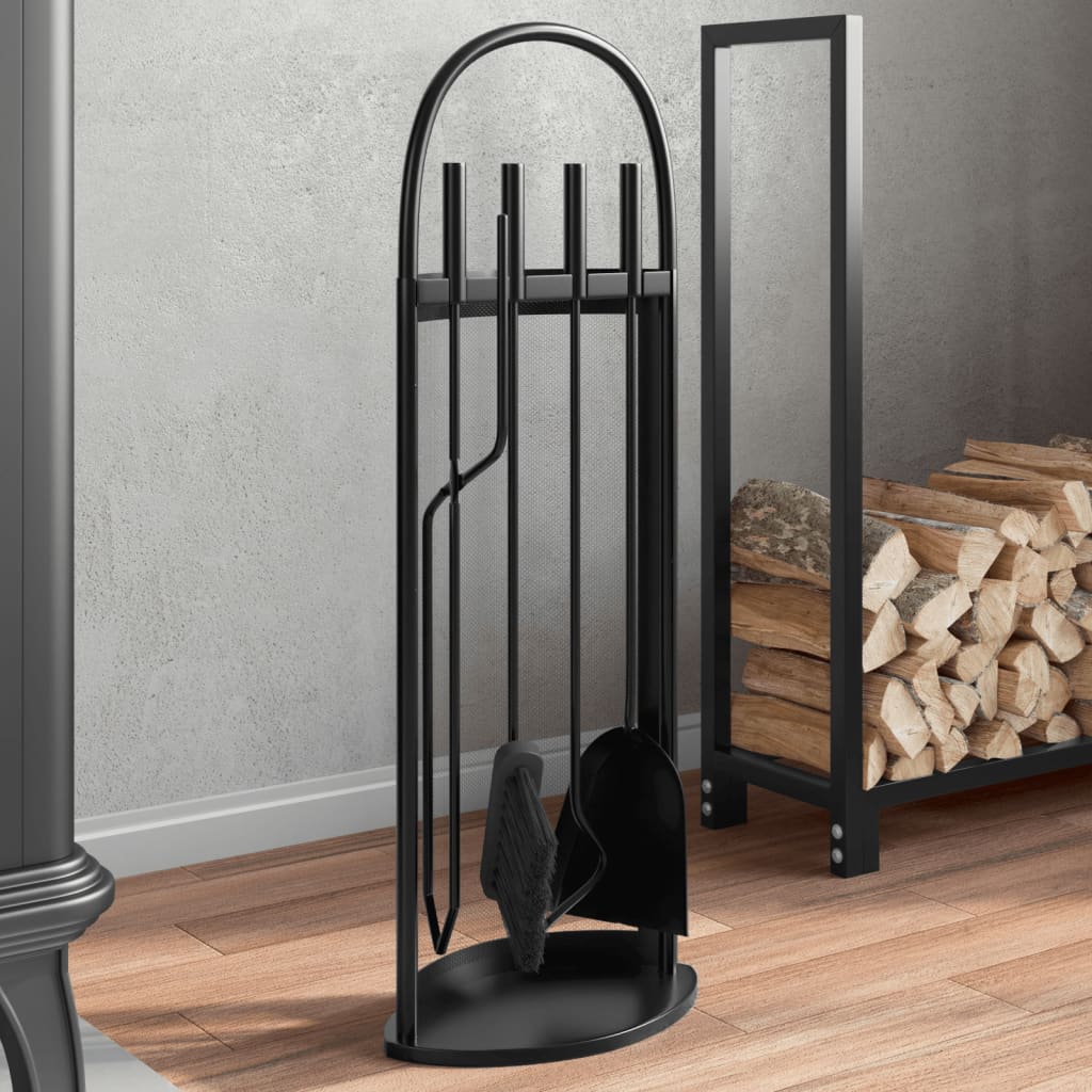 5 Piece Fireplace Tool Set 23x15x66 cm Steel - All Things Good