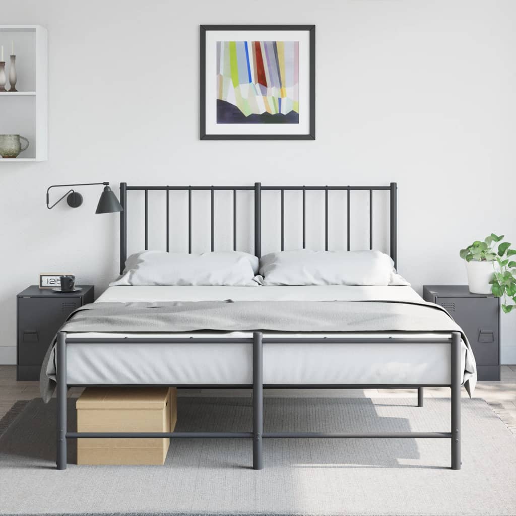 Bedside Cabinets 2 pcs Anthracite 34.5x39x44 cm Steel - vid-841612 - Design Hut