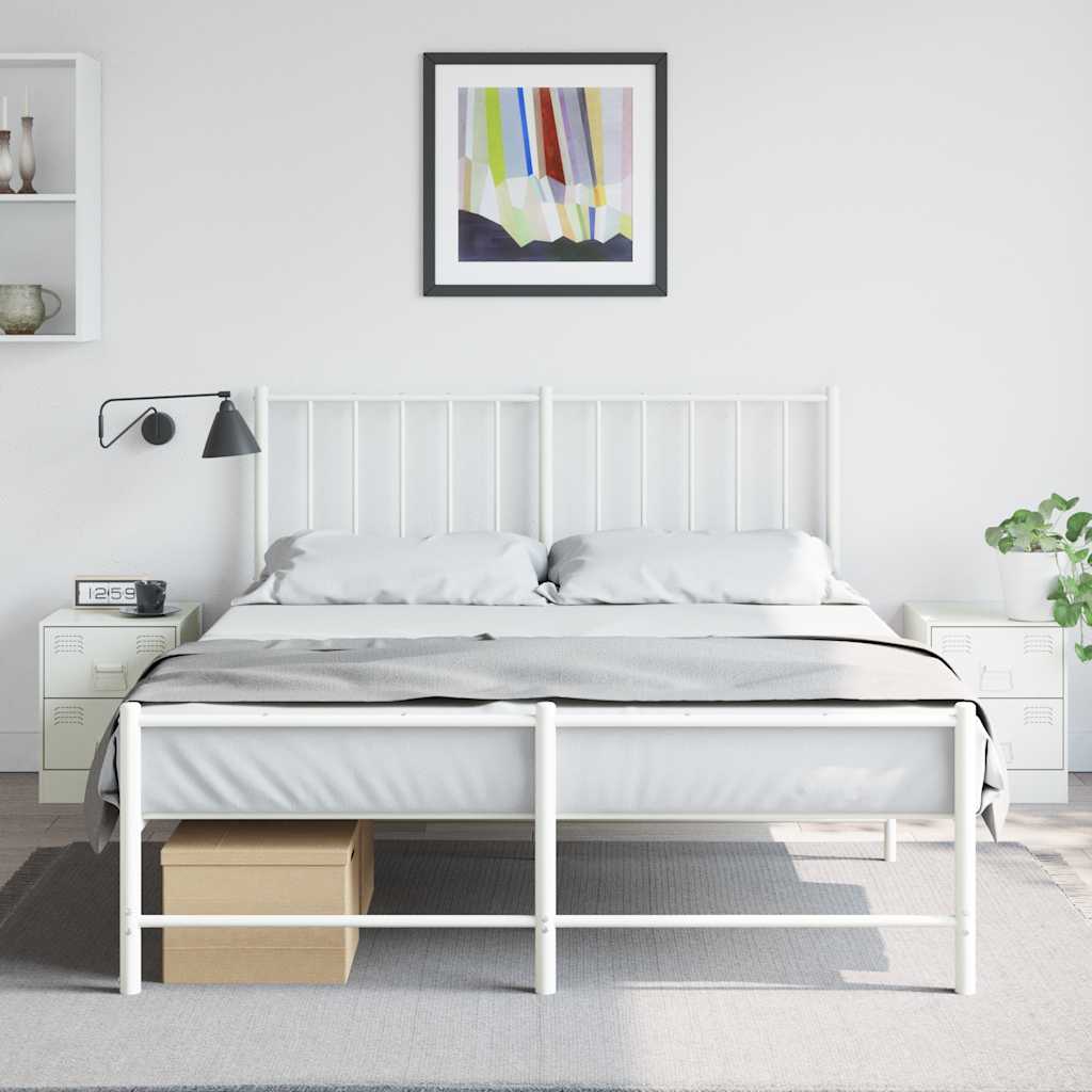 Bedside Cabinets 2 pcs White 34.5x39x44 cm Steel - vid-841630 - Design Hut