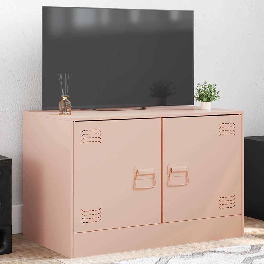 TV Cabinet Pink 67x39x44 cm Steel - vid-841633 - Design Hut
