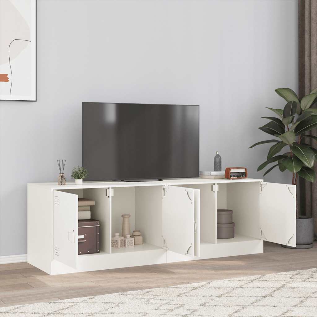 TV Cabinets 2 pcs White 67x39x44 cm Steel - vid-841642 - Design Hut