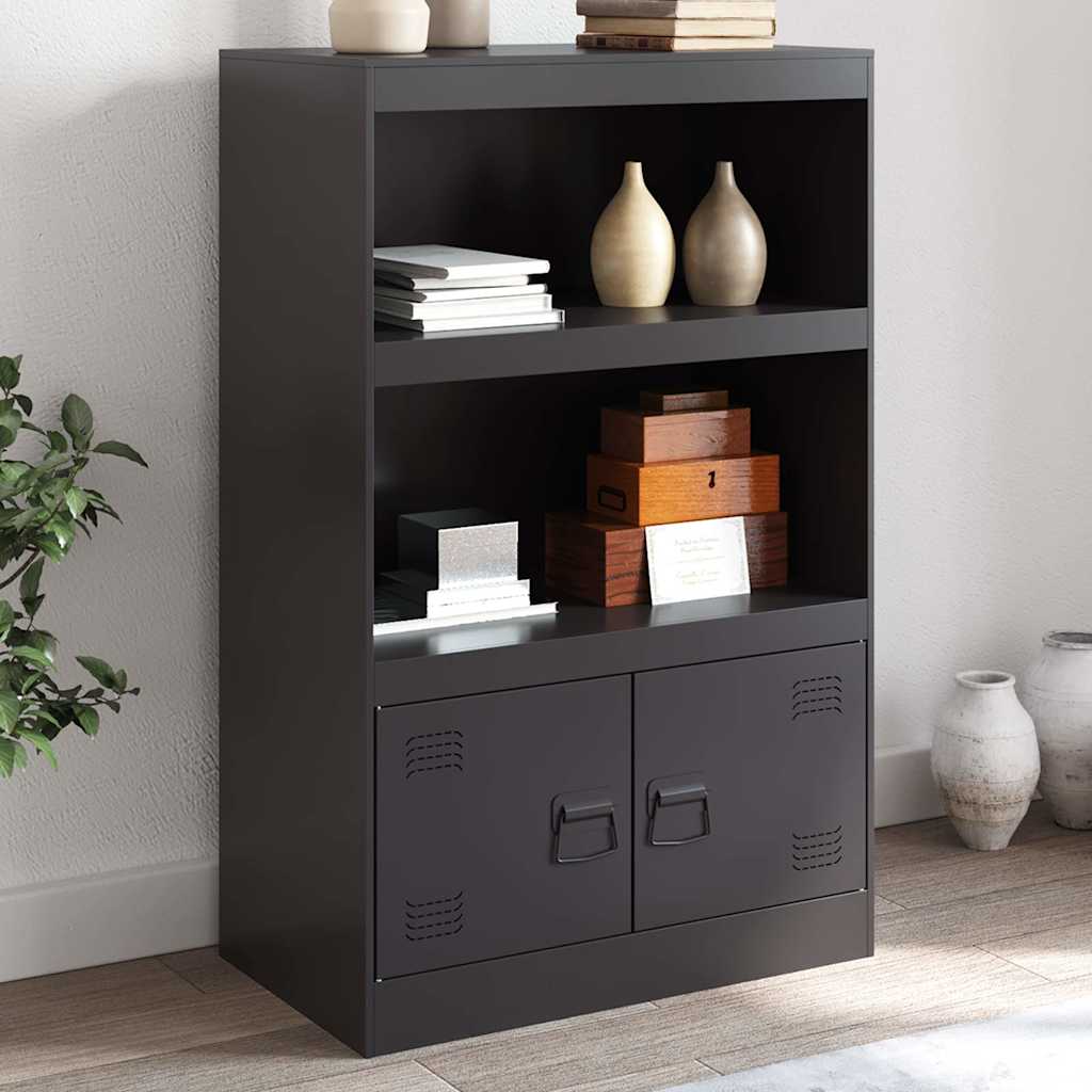 Sideboard Black 67x39x107 cm Steel - vid-841667 - Charlotte Dunes