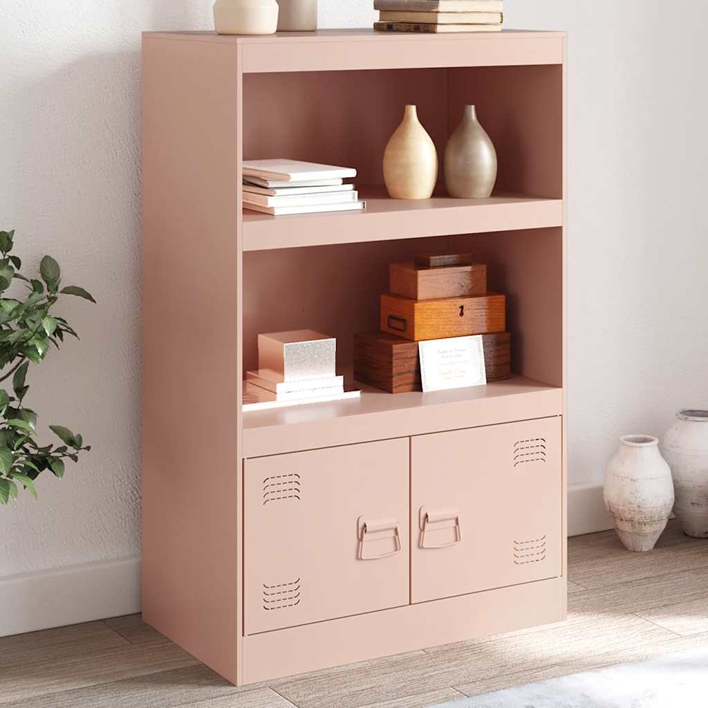 Sideboard Pink 67x39x107 cm Steel - vid-841668 - Charlotte Dunes