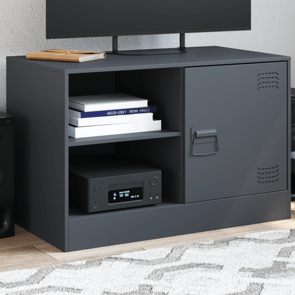 TV Cabinet Anthracite 67x39x44 cm Steel - Design Hut