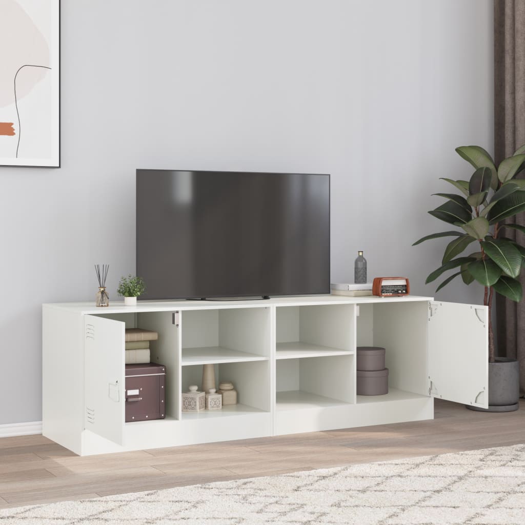 TV Cabinets 2 pcs White 67x39x44 cm Steel - vid-841702 - Design Hut